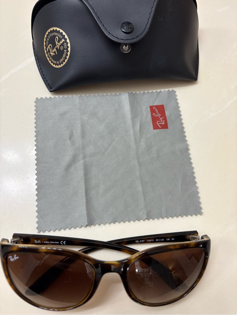 Ray-Ban Women's Tortoiseshell Frame Sunglasses with Brown Lenses